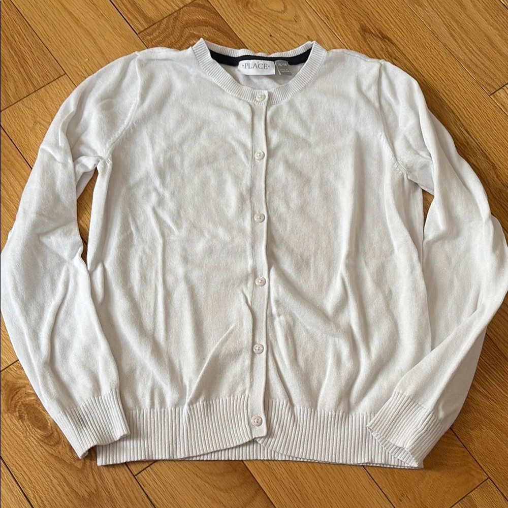 The Children's Place White Cardigan Sweater